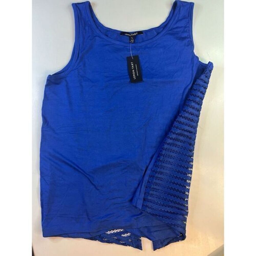 NWT Lemon Tart Royal Blue Tank Top with Lace Detail